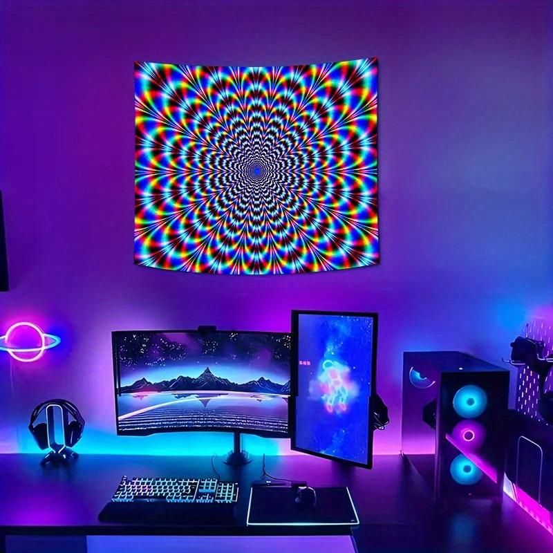 Awakening Chakra Yoga Actions Fluorescent Uv Tapestry Halloween Home Party Atmosphere Fluorescent Uv Tapestry