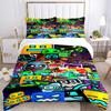 Colorful Cartoon Characters Print 3Pcs Bedding Setduvet Cover With 2 Bedropillowcase Home Birthday Gift