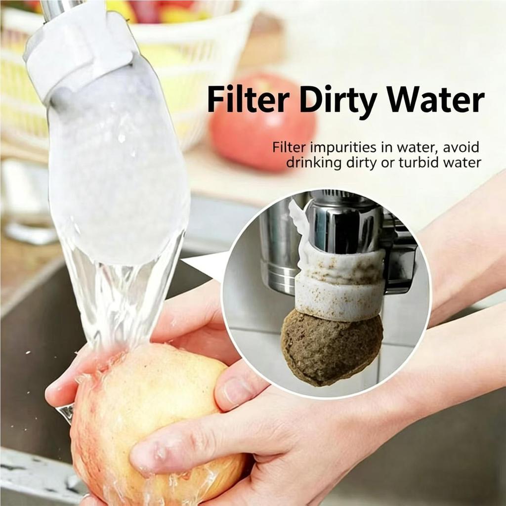 20Pcs Universal Faucet Filter Cotton Anti-splash Thickened Faucet Filter with strap Water Filter Bag For Kitchen Sink