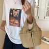 Large Capacity Folded Bucket Bag Multi-pouch Solid Color Handbag Simple Commuting Tote Bag  Male
