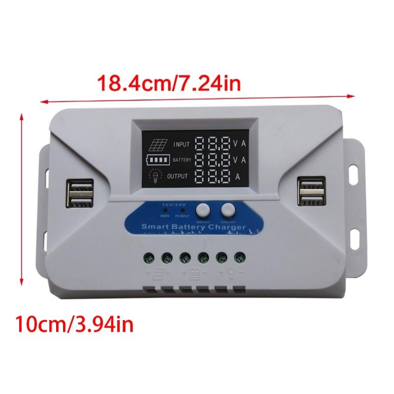 12V/24V MPPT Solar Charging Controller 10A 20A 30A 40A 50A 60A for Battery Street Light Sun Control Outdoor Lighting