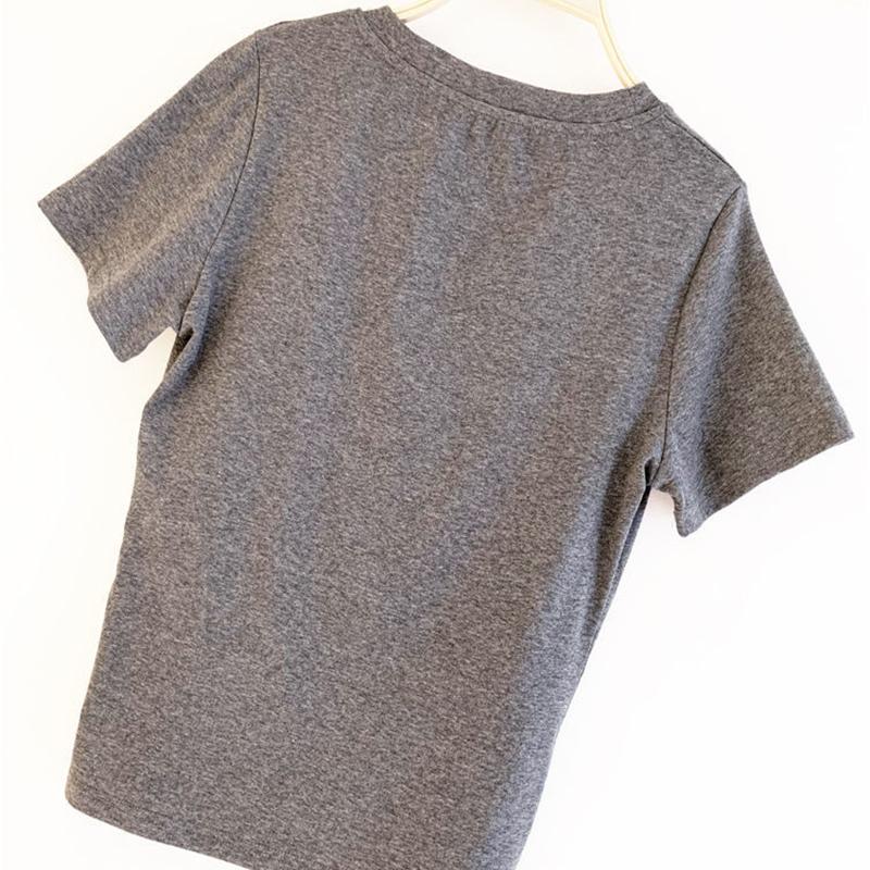 Spring and Summer Women's Cotton Irregular Split Short-sleeved T-shirt Women's Plus Size Top