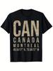 Montreal Canada Graphic Tee Made of Trendy Floral Lettering Available In Black Sizes SXXXL Perfect Gift for Unisex