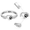 Heart Dog Footprint Design Rings  Sterling Silver Cute Love Dogs Accessories Exquisite Versatile Daily Party Jewelry