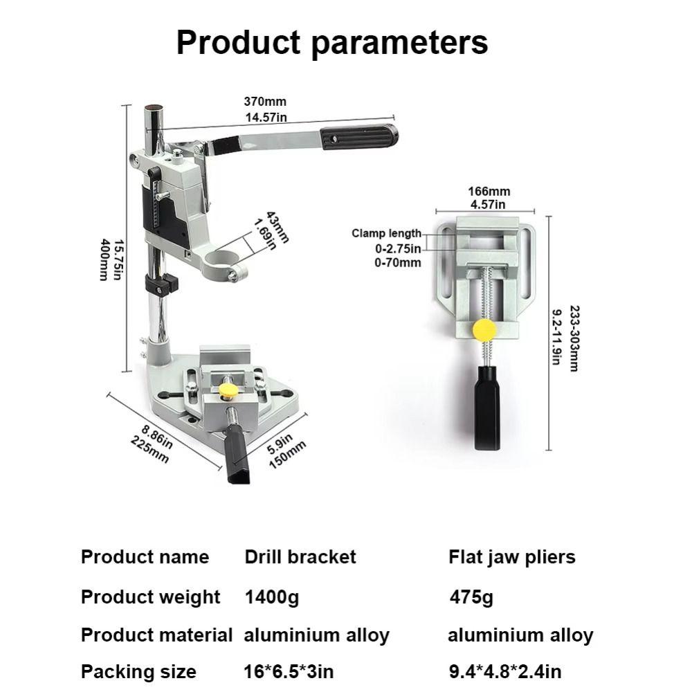 Table Top Electric Bench Drill Stand Plain Vice Drill Holder NEW Drilling Positioning