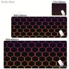 Neon Hexagon Gaming Mouse Pad Tech Style Large Desk Mat for Gamers  Aesthetic Setup