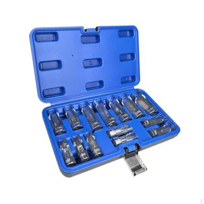 14 Pieces Oxygens Sensors Socket Set Removal Tools Oil Pressure Wrench 8-22mm Nut Sockets