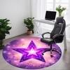 1pc Purple Star Music Notes Design Chair Carpet for Office, Non-slip, Soft and Durable Office Rug for Decoration, Perfect for Office Yy260105064