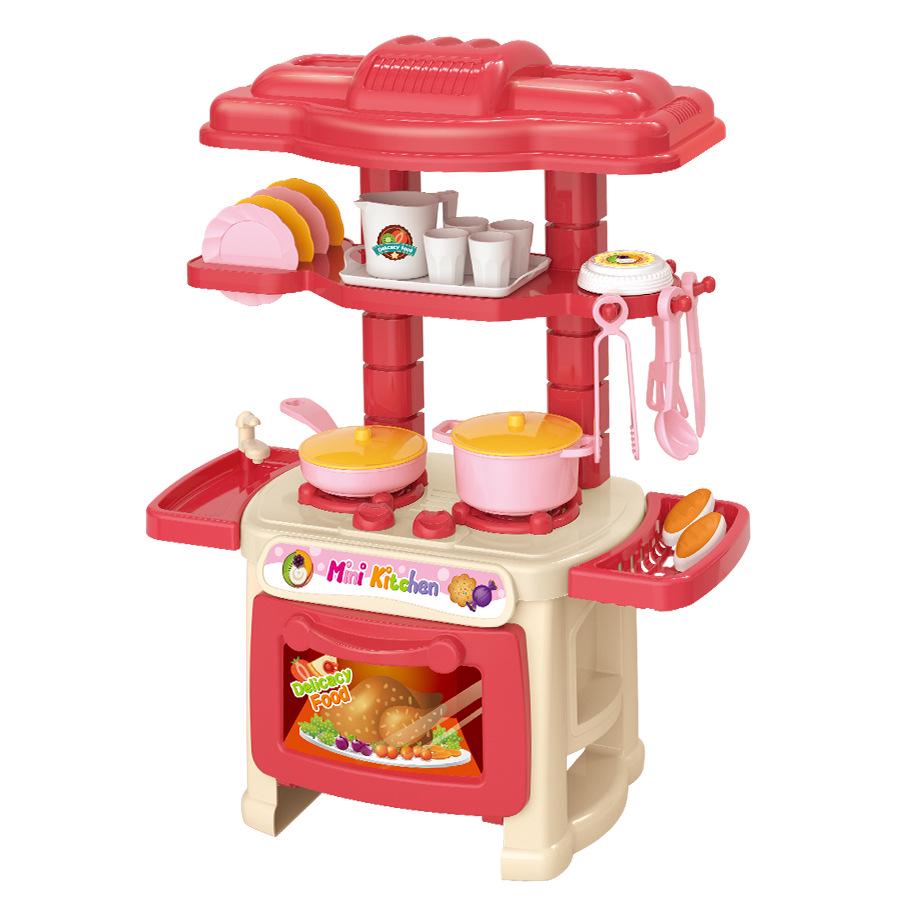 Kids' Cross-Border Kitchen Playset: Mini Cooking & Dining Simulation Toys for Boys and Girls