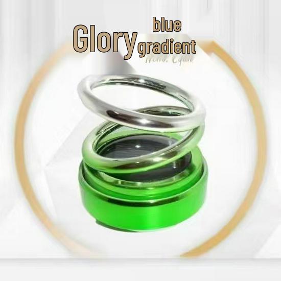 Solar Rotating Car Perfume with Double Ring Suspension - Long-lasting Aromatherapy for High-end Car Interior Decor