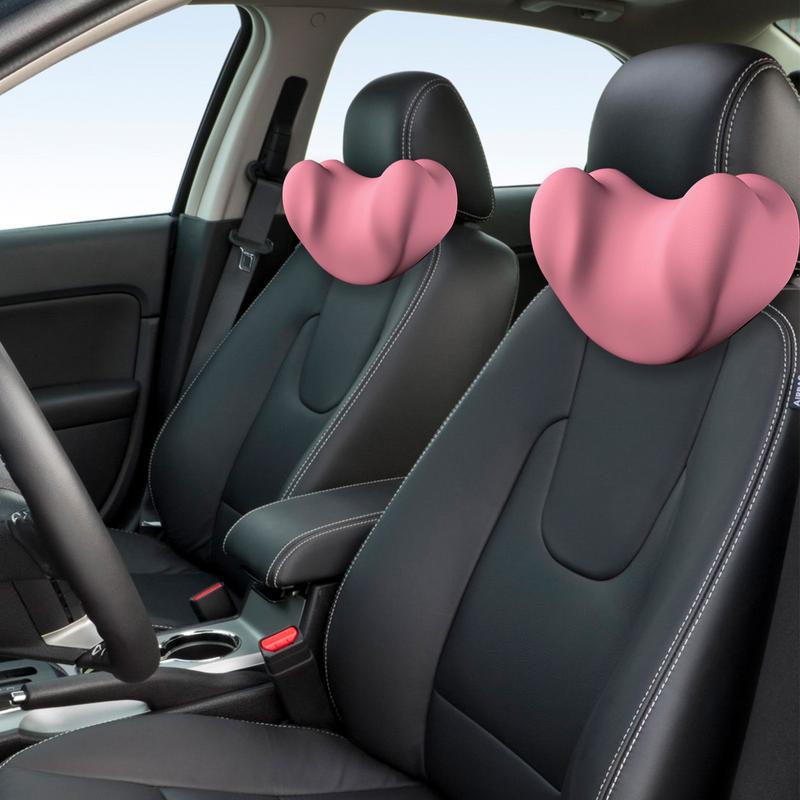 Autositz Nackenkissen Ergonomisches Herzförmiges Kopfstützkissen für Auto Atmungsaktives Kopfstützkissen für lange Fahrten für LKWs SUVs