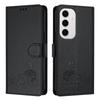 For Samsung Galaxy S24 FE Case with Strap RFID Blocking Leather Wallet Phone Cover Cat Mouse Pattern