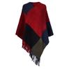 Women Long Tassel Winter Wool Blend Soft Warm Scarf Wrap Shawl Plaid Scarf