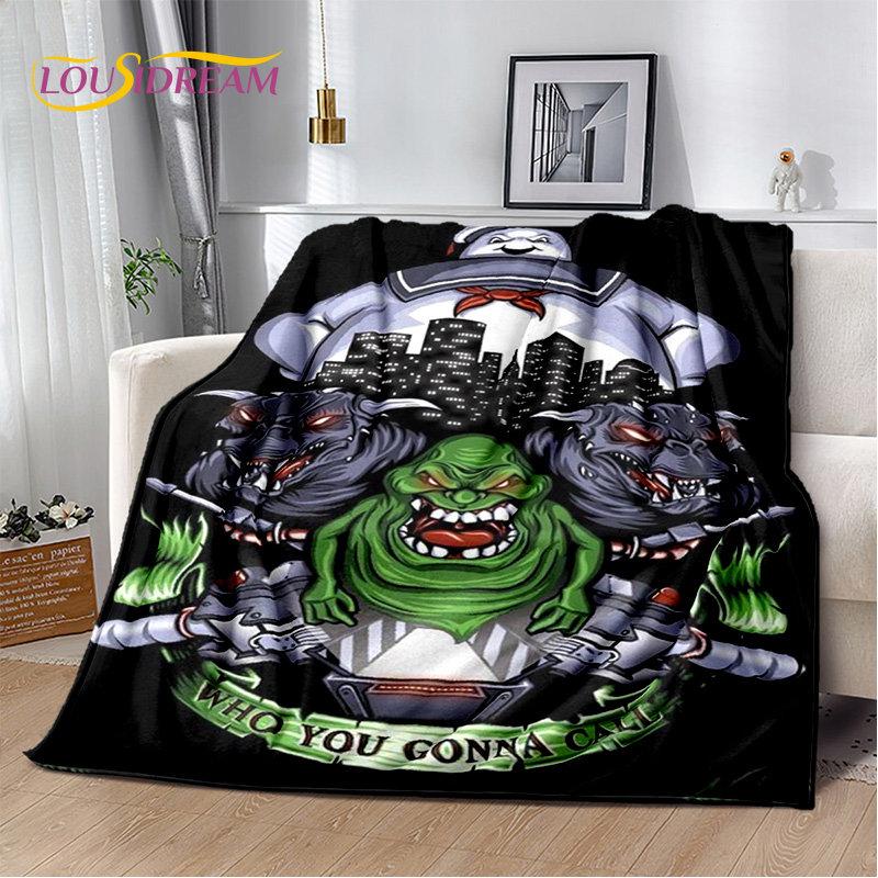 Cartoon G-Ghostbusters Movie Plush Blanket,Flannel Blanket Throw Blanket for Living Room Bedroom Bed Sofa Picnic Leisure Napping