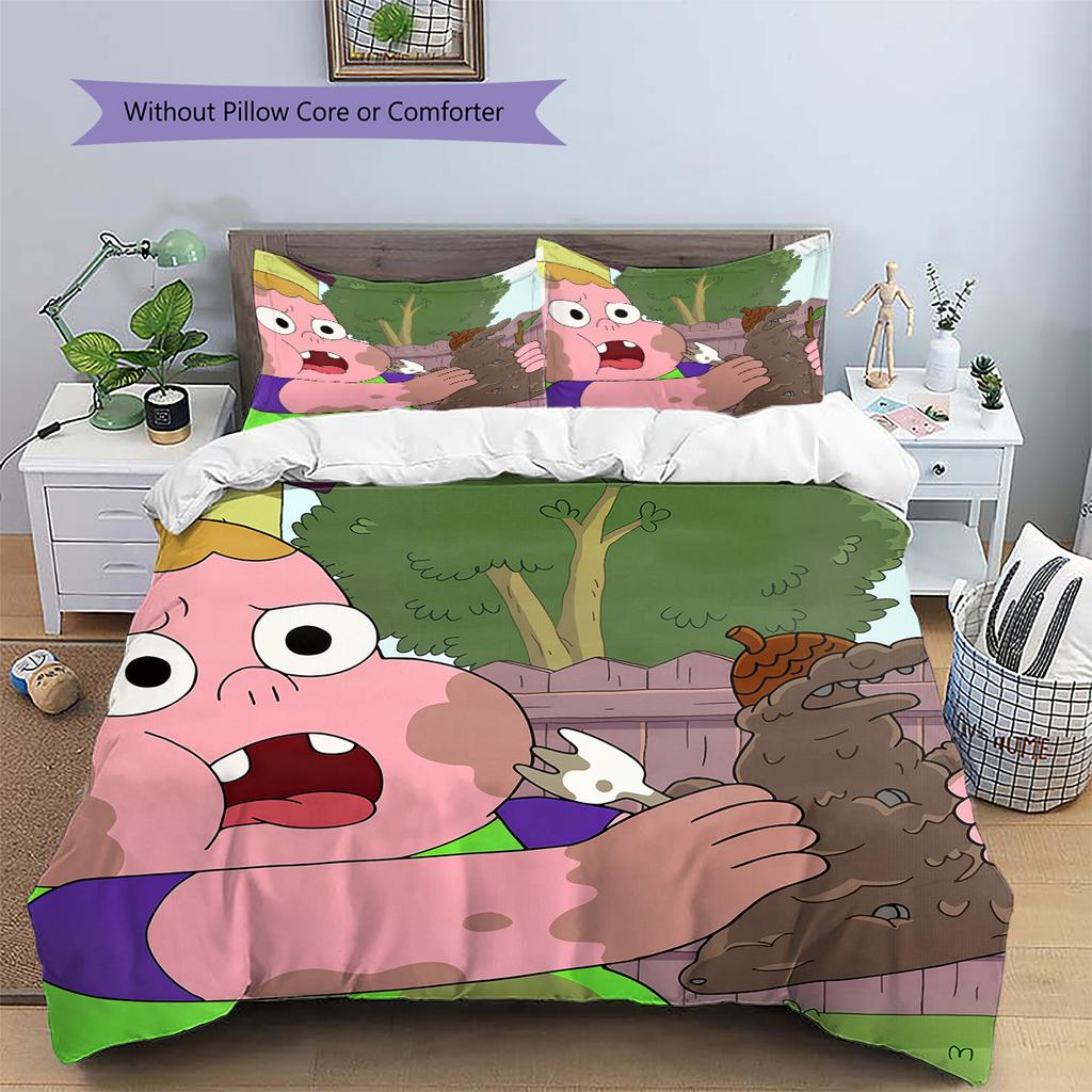 Pooh Pattern Bedding Quilt Set Home Decoration Gift (1 * Duvet Cover + 2 * Pillowcase Without Core)