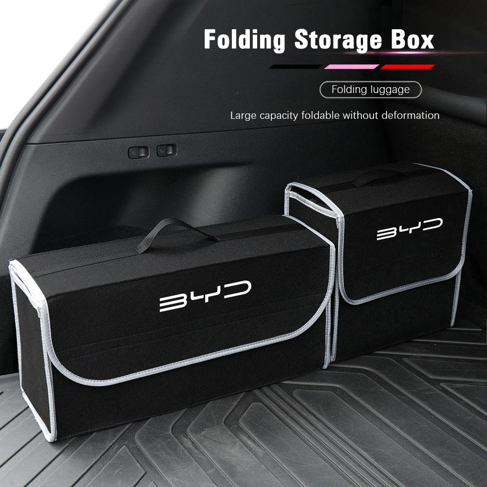 Car Trunk Organizer Box Large Capacity Folding Storage Bag For BYD Tang U8 F3 E6 Atto3 Yuan Plus Song Max F0 G3 I3 Ea1 Dmi 2din