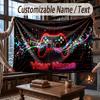 Neon Colorful Theme Throw Blanket Custom Name Text Personalized Blanket Soft Cozy Blanket for Home Sofa Bed