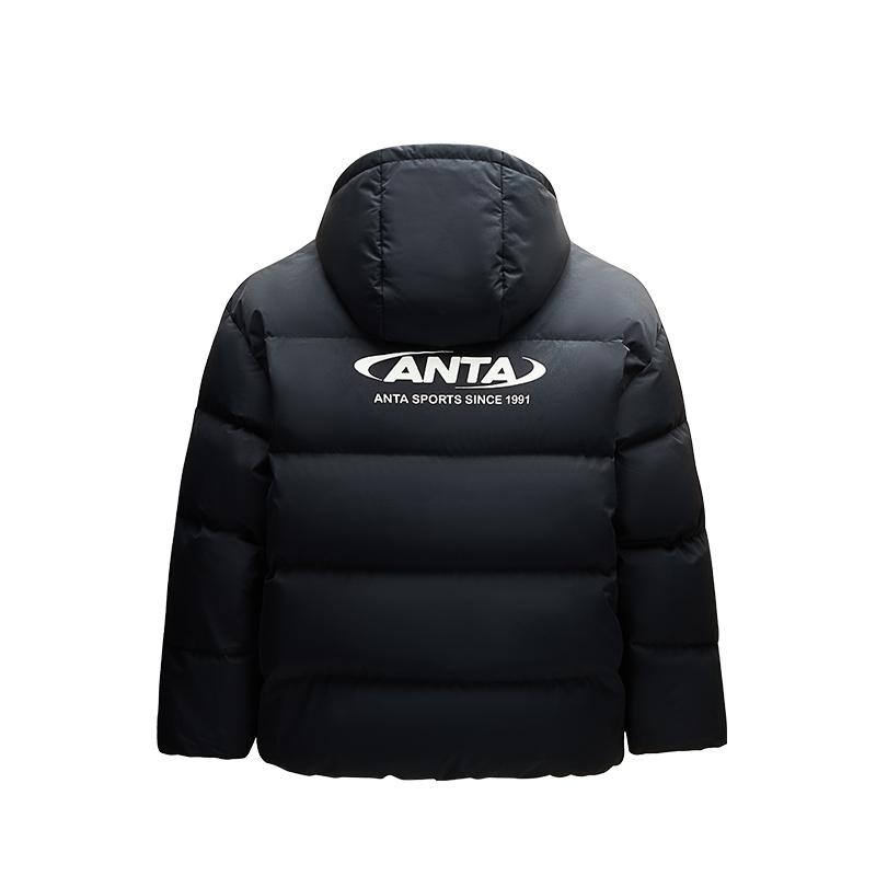 Anta Lifestyle Series Loose Casual Comfortable Down Jacket Women Outerwear Black 962448905-4