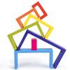Wooden Toys DIY Assembled House Rainbow Building Blocks Set Children Montessori Early Learning Stacked Balance Educational Toys