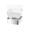 Contenitore Alimentare in Acciaio Inossidabile 304 con Cestello Scolatore - Drenaggio Cucina e Frigorifero