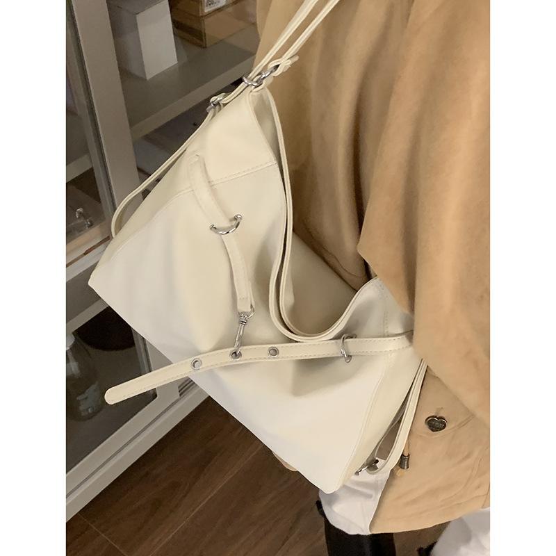 

Winter Maillard style retro backpack bag women 2025 new fashion tote bag casual large capacity backpack off білий колір