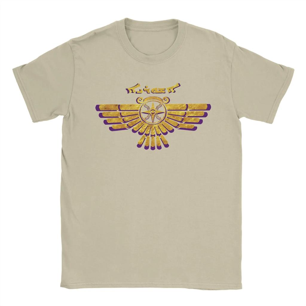 Unique Gold Assyrian Flag T-Shirt Men O Neck 100% Cotton T Shirt  Short Sleeve Tee Shirt New Arrival Clothes