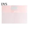 Matte PP File Folder Document Folders with Snap Button & Label Pocket, A4 Size Plastic Student Exam Organizer Envelopes, Waterproof Organizers