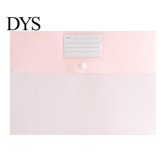 Matte PP File Folder Document Folders with Snap Button & Label Pocket, A4 Size Plastic Student Exam Organizer Envelopes, Waterproof Organizers
