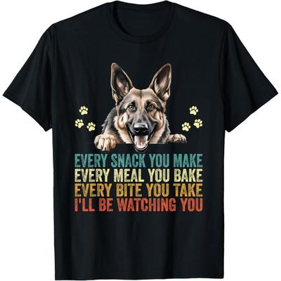 Jeder Snack, den du machst, Lustiges Deutschen Schäferhund Hund Papa Mama T-Shirt