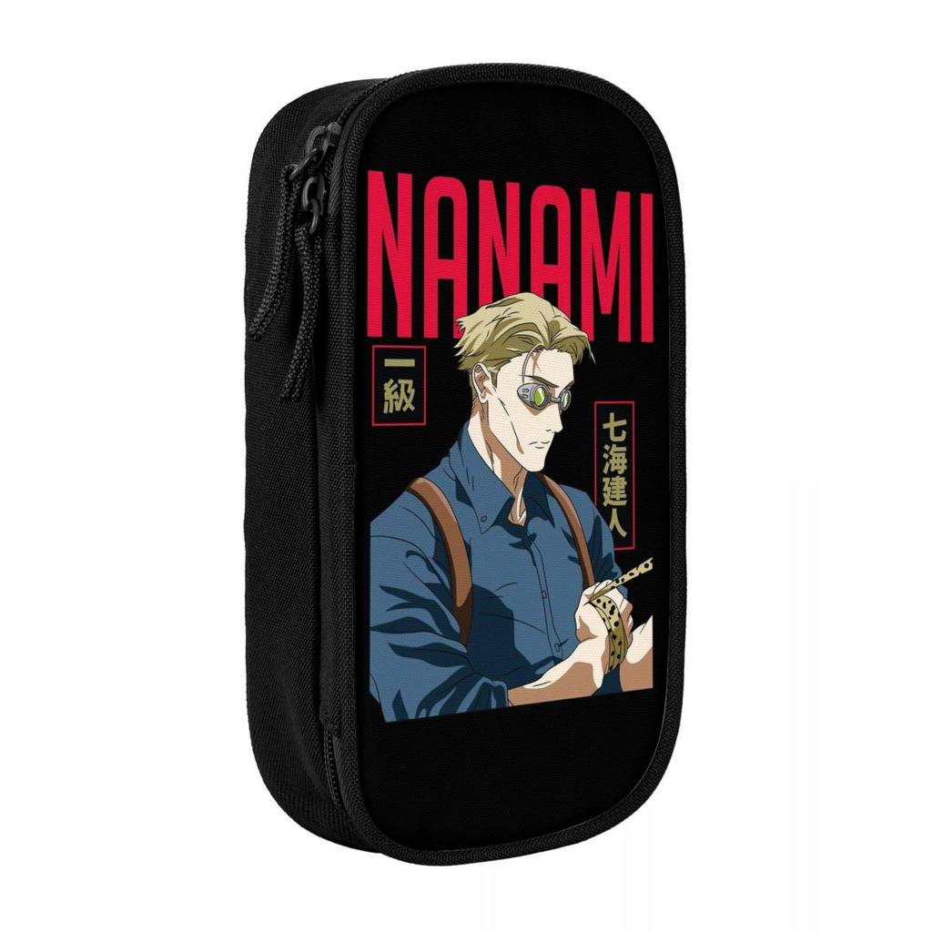 N-Nanami Kento Anime Gojo Satoru JJK Nanamin Pencil Case Fun Pen Bags Girl Boy Large Storage Office Gifts Pencilcases