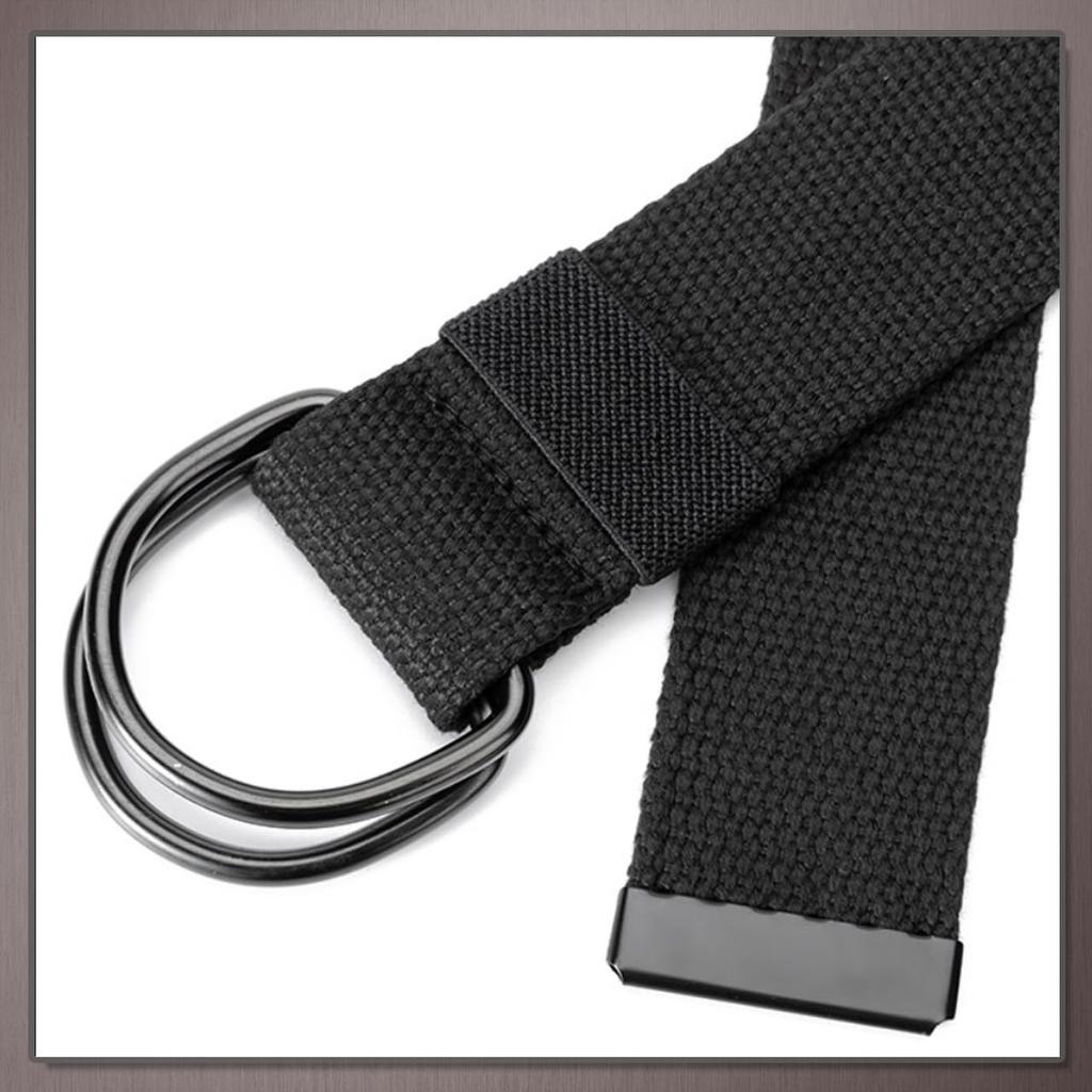 [One Limitation] Double Ring Belt, Casual, Simple, Plain, Street Style, Men's & Women's, BP648 (Coffee)