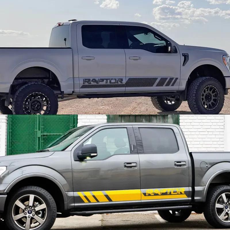Car Door Side Stickers For Ford F150 Ranger Raptor Pickup Truck Graphics Body Stripe Decal Vinyl Sticker Auto Tuning Accessories