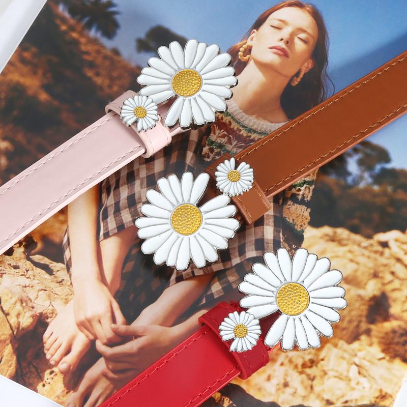 PU Belts and Elastic Band Belt Connection With Metal Buckles for Ladies Pin Color Navy Material
