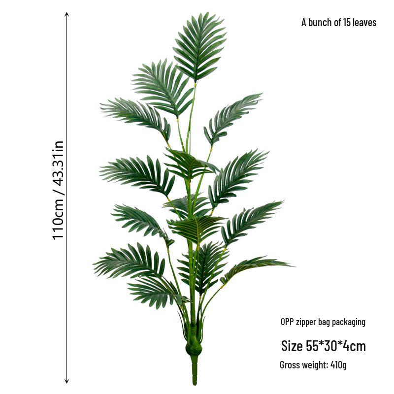 Areca Palm Green Plant Simulation with Potted Palm Leaves for Indoor/Outdoor Decoration – Fake Tree Bonsai Ornament
