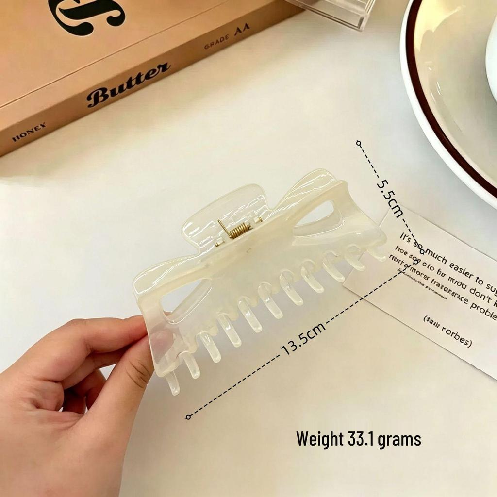 Luxury 14cm Extra Large Shark Clip for Thick Hair - Spring/Summer Updo Hair Accessory for Women