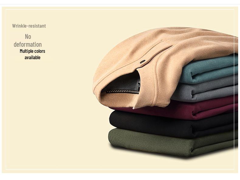 Men's 2025 Winter Fleece-Lined Thickened Sweatshirt with Single-Button Closure