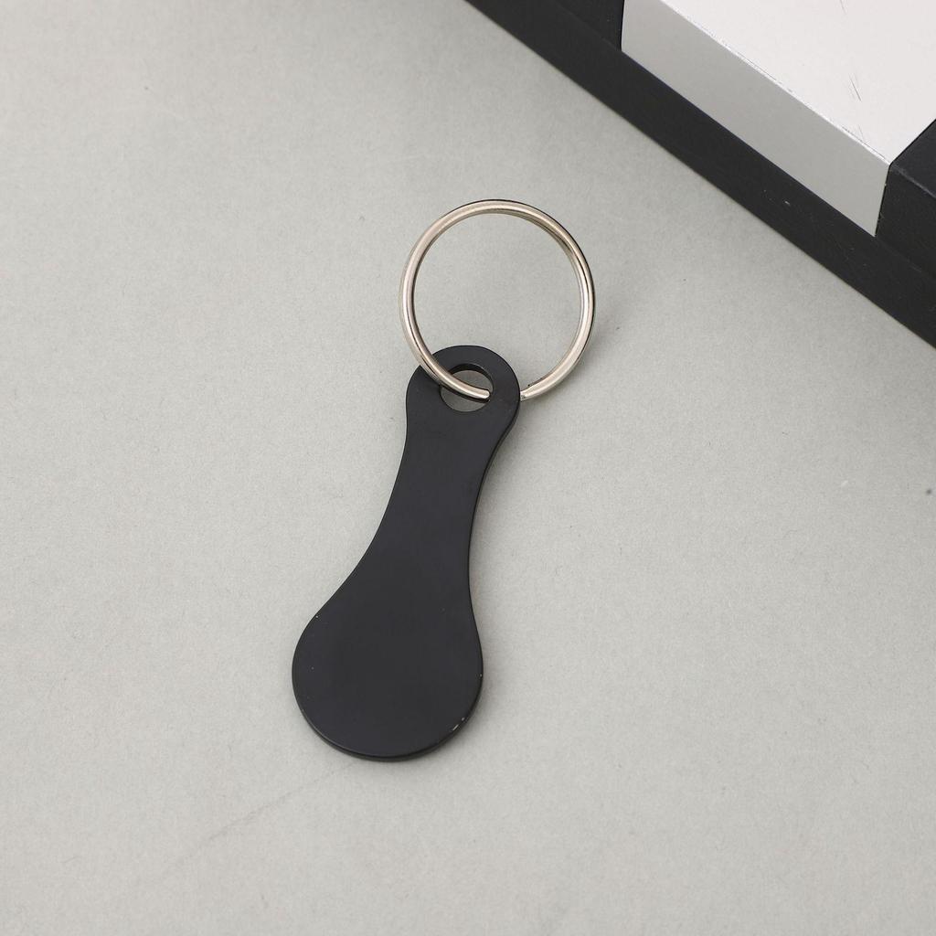 Stainless Steel Shopping Cart Keychain with Laser Logo