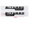 2pcs BITURBO 4MATIC Plus Logo Car Emblem Fender Badge Sticker For Mercedes Benz AMG C43 E43 GLE43 GLC43 W204 W203 W211 W205 X253