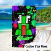 Custom Name Space Alien Un-speakable Microfiber Beach Towel Super Soft & Absorbent for Bath, Beach, Travel  Bath Time Accessory, Fan Gifts