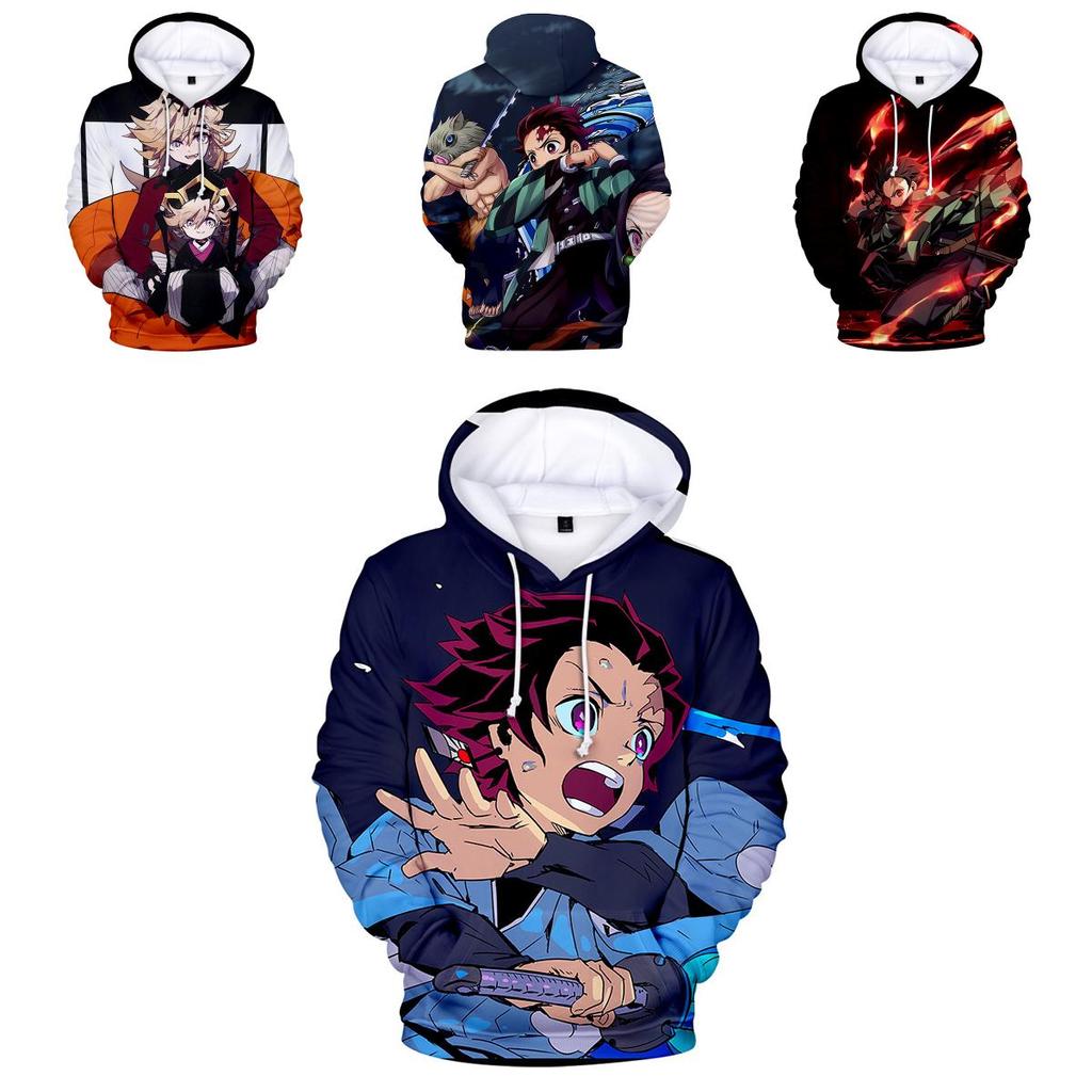 Vibrant Demon Slayer Kimetsu No Yaiba 3d Printed Hoodie Sweatshirt For Casual Wear