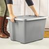 Large Storage Bins 2 Pack Stackable Plastic Containers with Snap-On Lid Organizing Garage Attic Home Office Clutter
