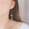 Exquisite Rose Gold Plated Mori Small Fresh Car Flower Five Flower Earrings Exquisite Pure Russian Gold Long Earrings