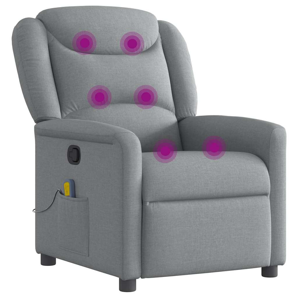 Massage Chair Light Grey Fabric