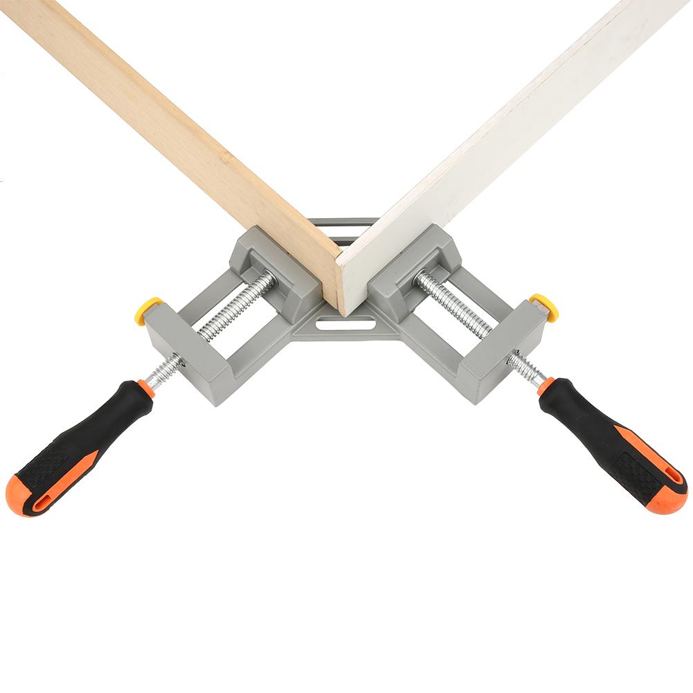 Right Angle Clamp Aluminum Alloy Double Handle 90 degrees  for Woodworking Fixture Hardware Accessories