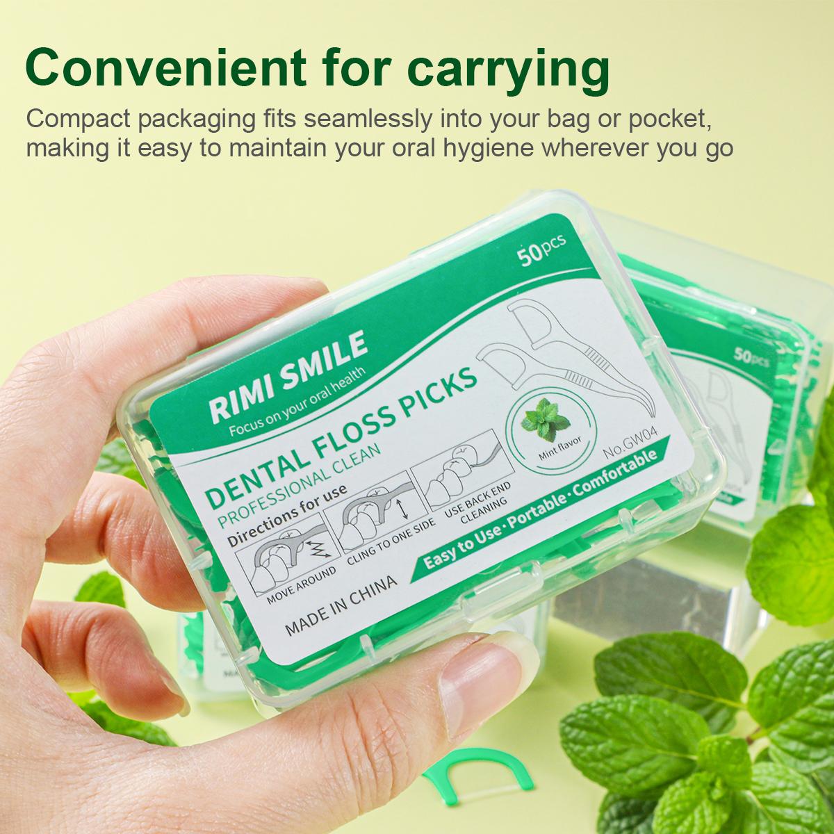 

50/350/750PCS Mint Floss Picks Family Pack - Disposable Dental Flossers, Better Than Toothpicks & Floss Rolls, Oral Care Tools