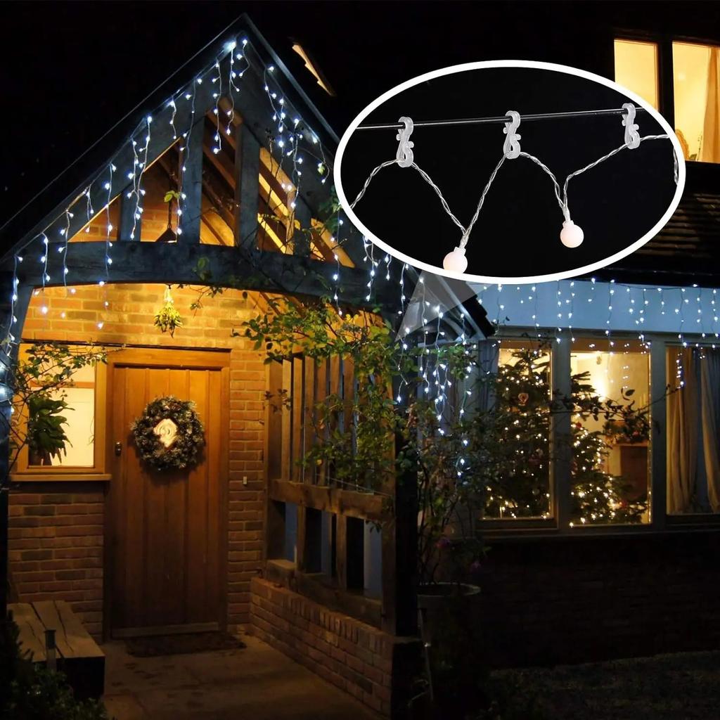 Christmas Ornament S Shaped Hooks Plastic String Light Gutter Hook DIY Outdoor Lights Clips Hanging Hook Holiday Decoration