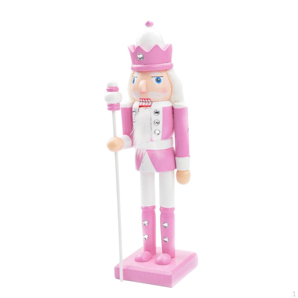 10 Inch Wooden Nutcracker Figure for Christmas Holiday Display