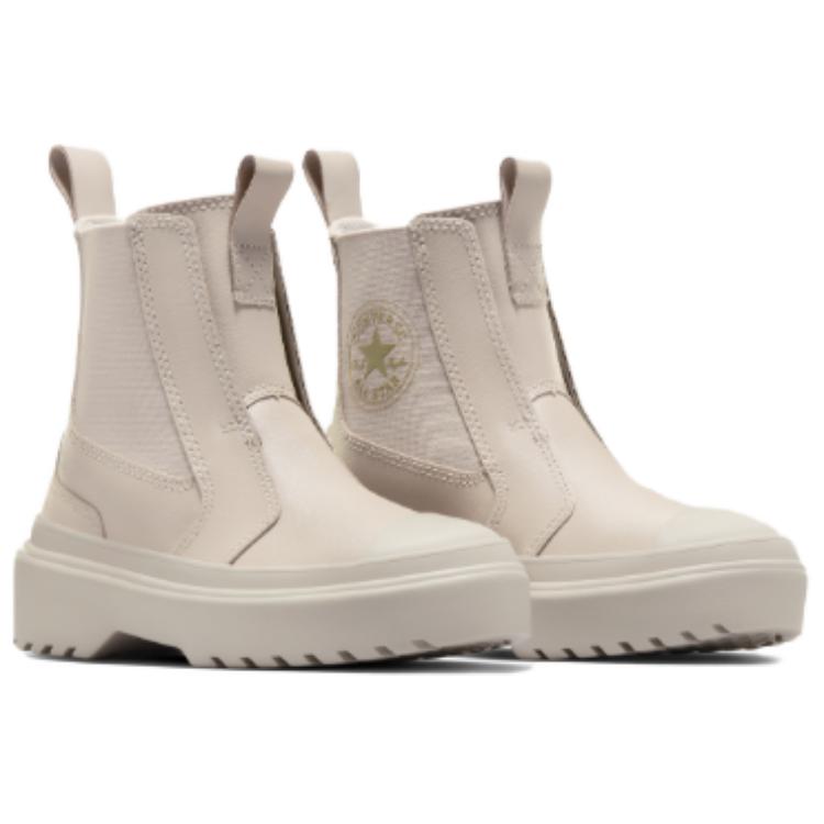 Converse Chuck Taylor All Star Lugged Chelsea Boot GS Papyrus Kids Sneakers Tan A08395C