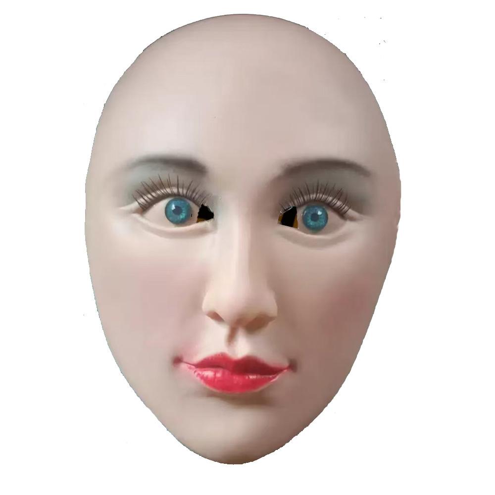 

Teen Girl Latex Half-Face Mask, Party Live Stream Mask Adult size розовый