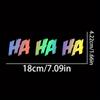Multi-color HA HA HA Style Sticker, Waterproof Durable Vinyl Decal, Trendy Art Decor for Motorcycle, Car, Helmet, Laptop